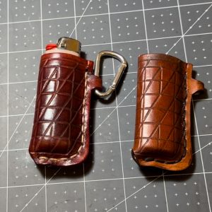 Leather BIC Lighter Holder Cover